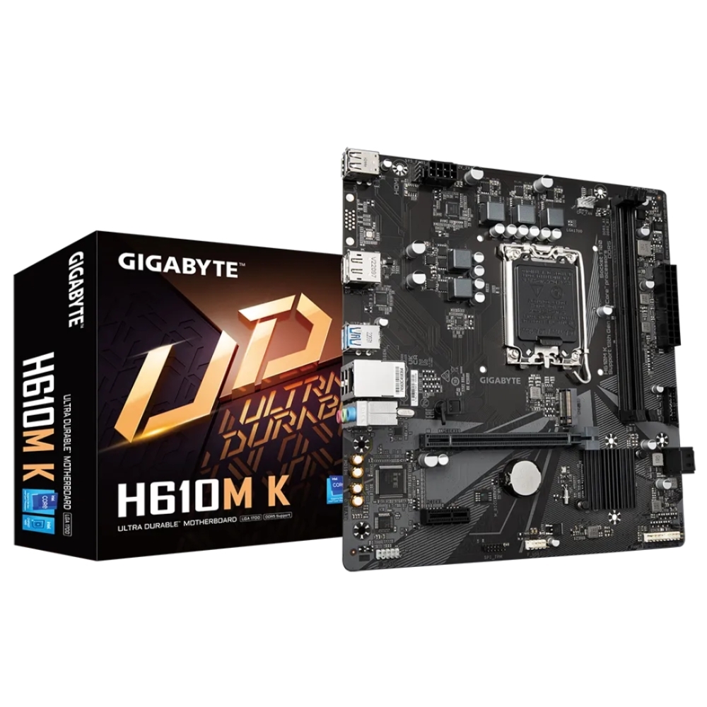 PLACA BASE GIGABYTE H610M-K LGA 1700, DDR5, 128GB, NVME PCIE 4.0, HDMI, IDEAL PARA GAMING - 1