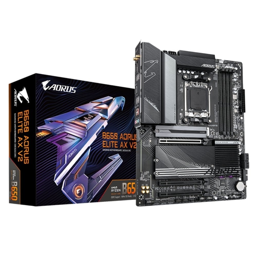 PLACA BASE GIGABYTE B650 AORUS ELITE AX V2 ATX DDR5 CON WIFI 7 Y SALIDA HDMI - 1