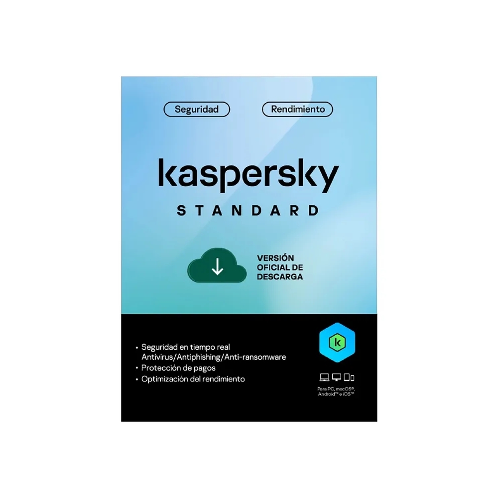 KASPERSKY STANDARD PARA 1 DISPOSITIVO - PROTECCIÓN AVANZADA DE SEGURIDAD EN LATINOAMÉRICA - 1