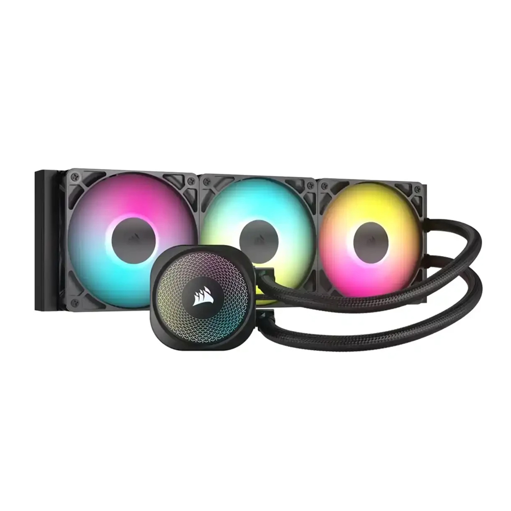 CORSAIR NAUTILUS 360 RS - REFRIGERACIÓN LÍQUIDA CPU 360MM, ARGB, 3 VENTILADORES 1700RPM, COMPATIBLE INTEL Y AMD, NEGRO - 1
