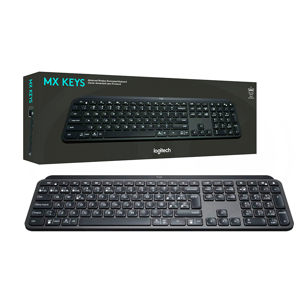 TECLADO LOGITECH MX KEYS S ILUMINADO BLUETOOTH - DISEÑO ELEGANTE Y CONECTIVIDAD INALÁMBRICA - 1
