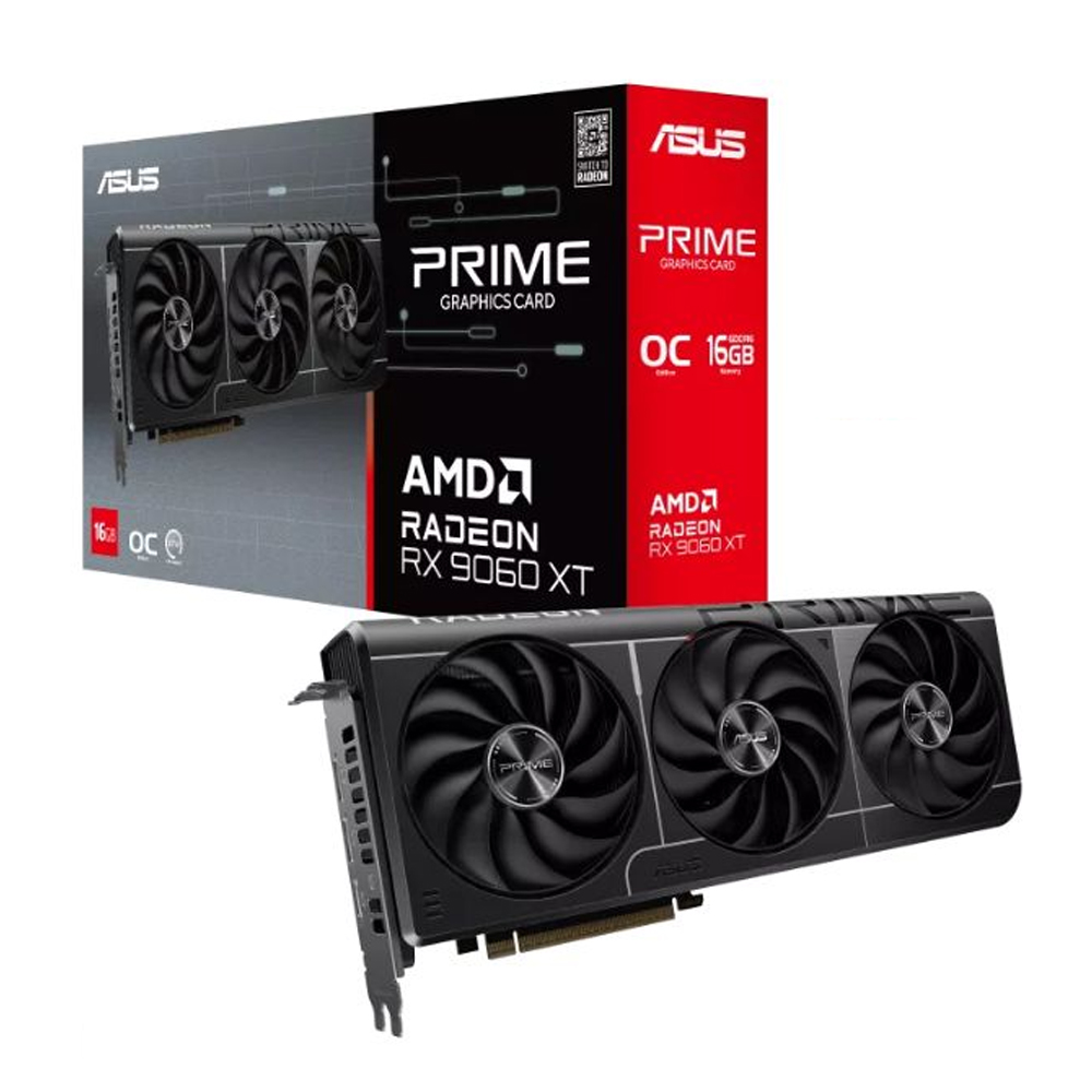 TARJETA DE VIDEO ASUS PRIME RX 9060 XT DE 16 GB GDDR6 - ALTA VELOCIDAD PCI-E 5.0 - 1