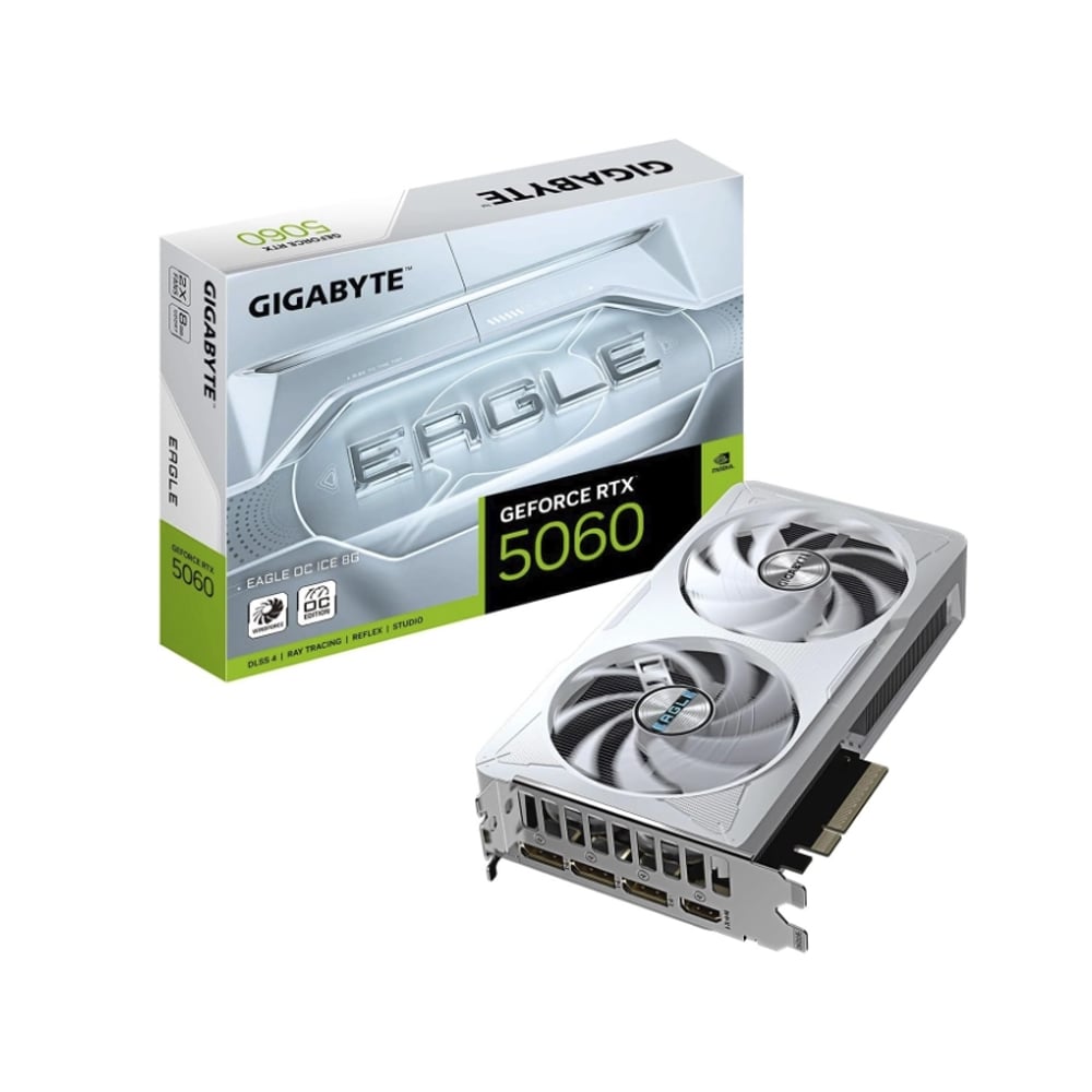 TARJETA GRÁFICA GIGABYTE GEFORCE RTX 5060 TI EAGLE OC ICE 8GB - RENDIMIENTO SUPERIOR PARA GAMING - 1