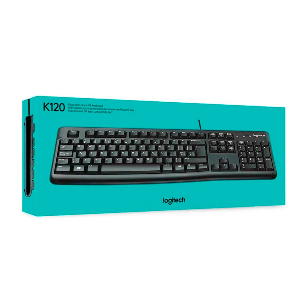 TECLADO LOGITECH K120 USB: DISEÑO ERGONÓMICO, DURADERO Y CONEXIÓN RÁPIDA PARA PC Y LAPTOP - 1