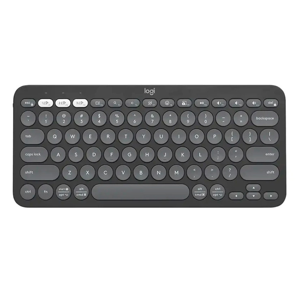 TECLADO INALÁMBRICO LOGITECH PEBBLE K380S BLUETOOTH GRAPHITE - COMPACTO Y ELEGANTE PARA UN MEJOR TIEMPO DE ESCRITURA - 1