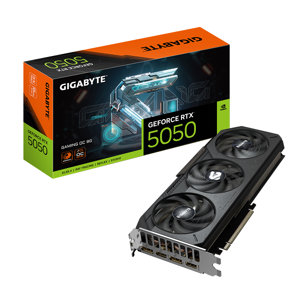 TARJETA GRÁFICA GIGABYTE GEFORCE RTX 5050 8GB OC - POTENCIA GAMING 128 BIT PARA UN RENDIMIENTO SUPERIOR - 1