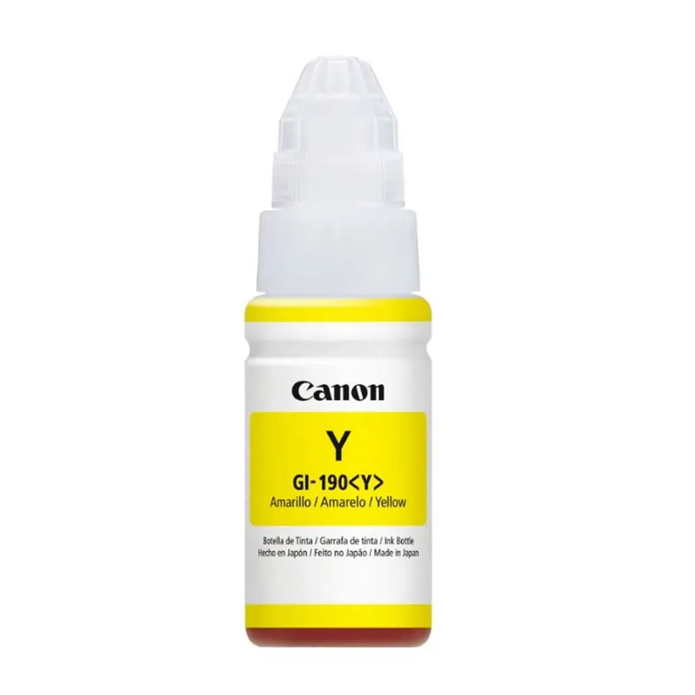 BOTELLA DE TINTA CANON GI-190 AMARILLO 70ML - 1