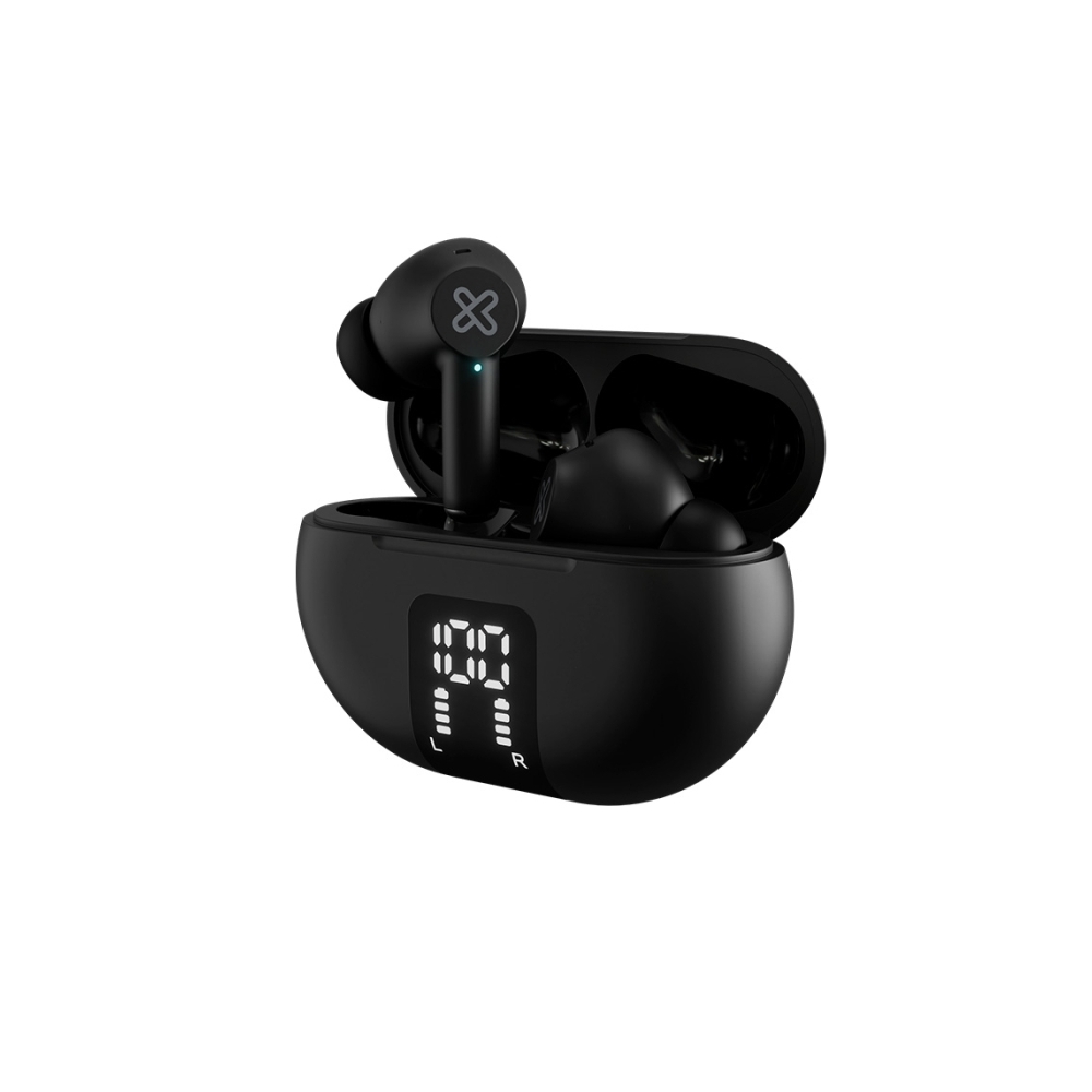 AUDÍFONOS KLIP XTREME KTE-755BK TRUE WIRELESS CON ANC Y 22 HORAS DE BATERÍA - COLOR NEGRO - 1