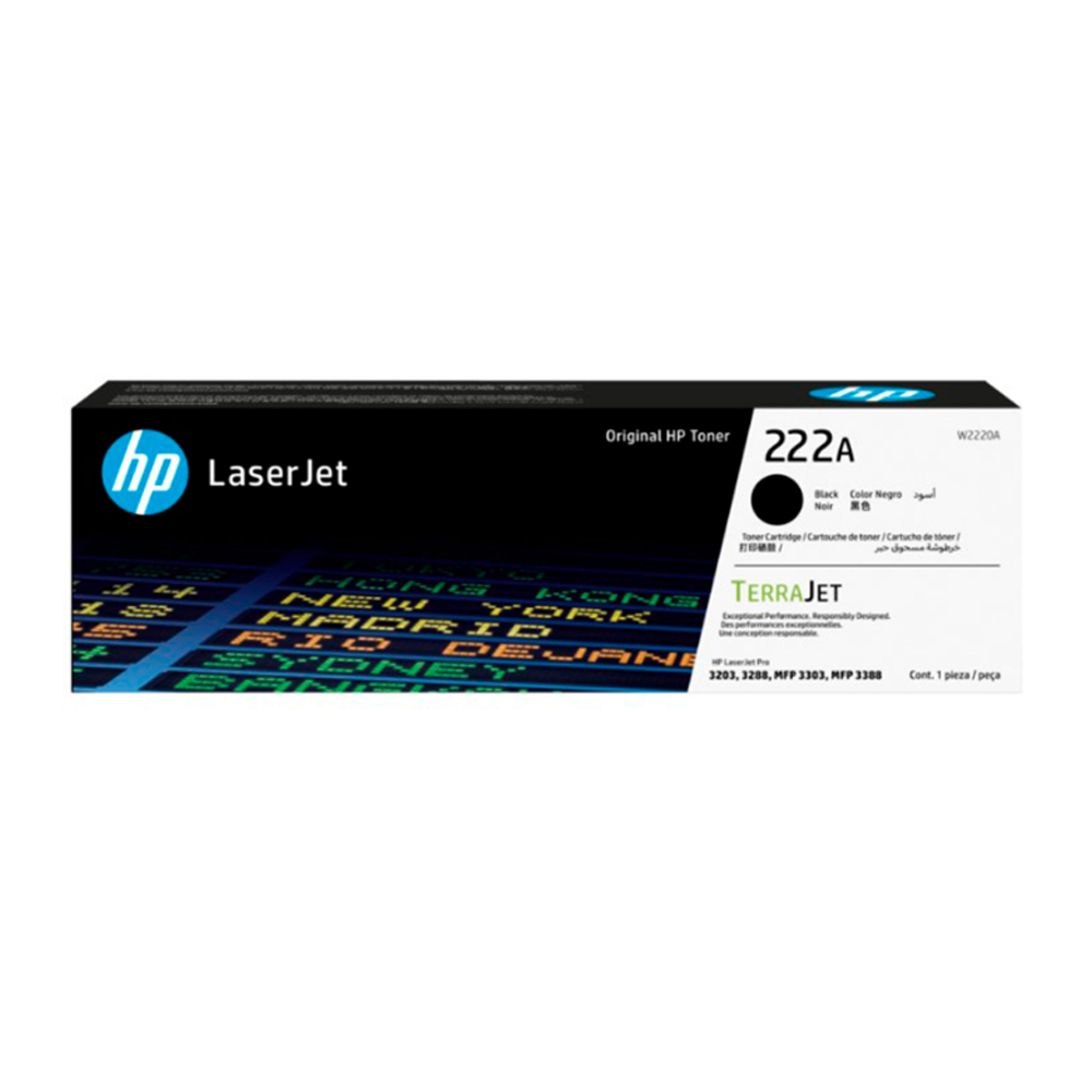 TONER HP W2220A LJ M3303 CAPACIDAD 1,300 PGS COLOR NEGRO - 1