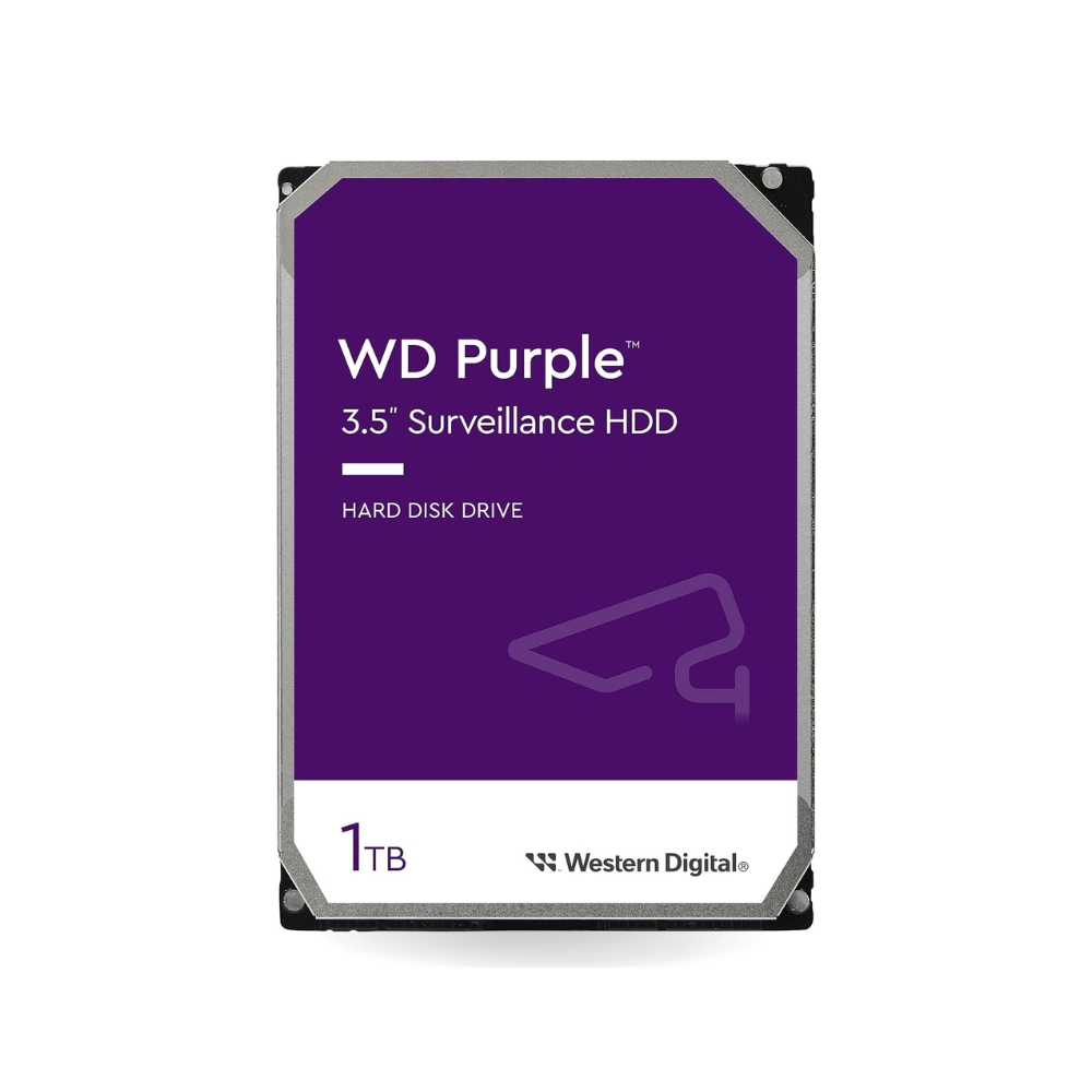 DISCO DURO INTERNO WD PURPLE 1TB 3.5' SATA 6GB/S 5400RPM - ALMACENAMIENTO EFICIENTE PARA VIGILANCIA - 1