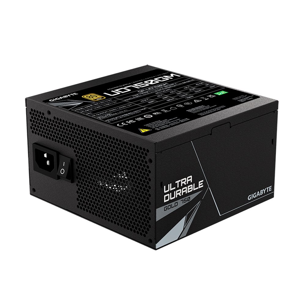 FUENTE DE ALIMENTACIÓN GIGABYTE GP-UD750GM 750W ATX 80 PLUS GOLD - EFICIENCIA Y POTENCIA PARA TU PC - 1
