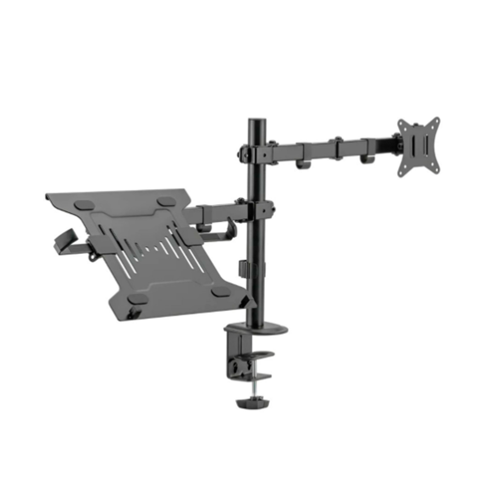 SOPORTE DE ESCRITORIO ARTICULADO KOREANO KE32-ML PARA MONITORES DE 17”-35” Y LAPTOPS DE 10”-17”, 9 KG + 4 KG - 1