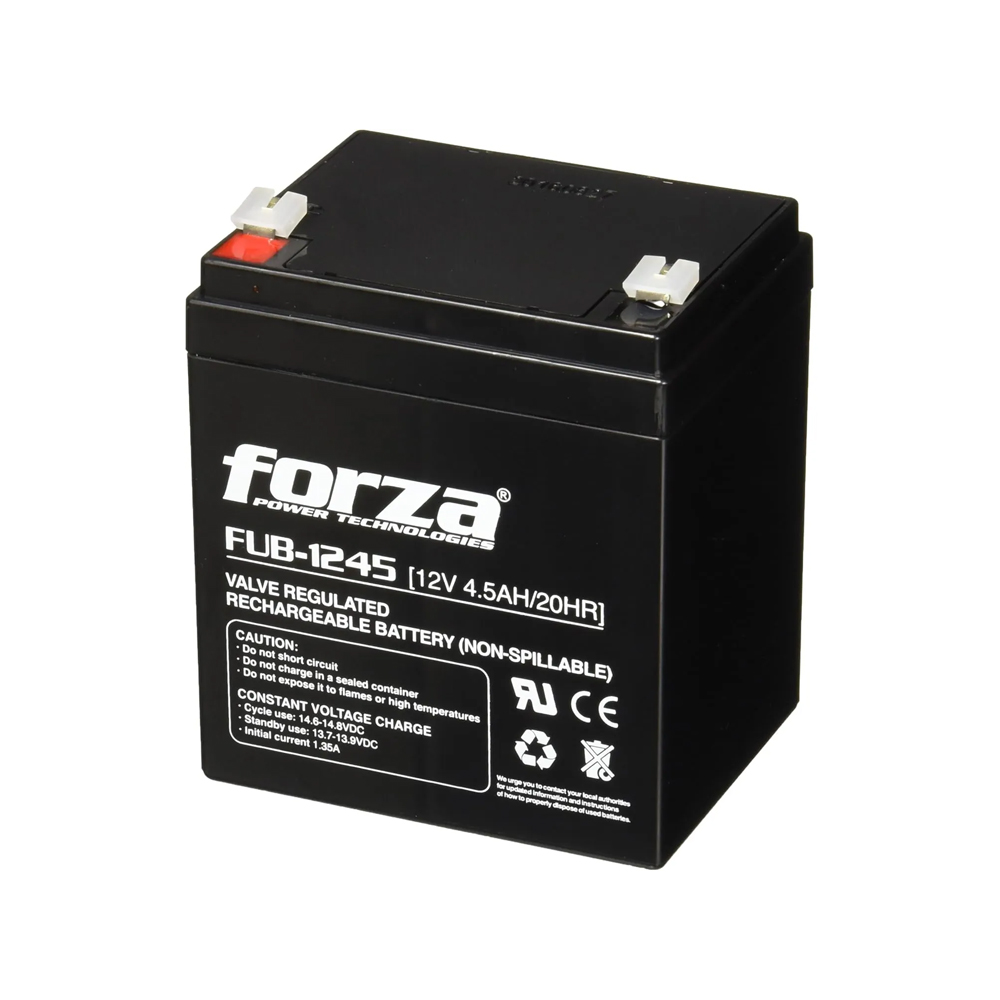 BATERÍA FORZA FUB-1245 DE 12V Y 4.5AH - ALTA POTENCIA Y RENDIMIENTO PARA TUS DISPOSITIVOS ELECTRÓNICOS - 1