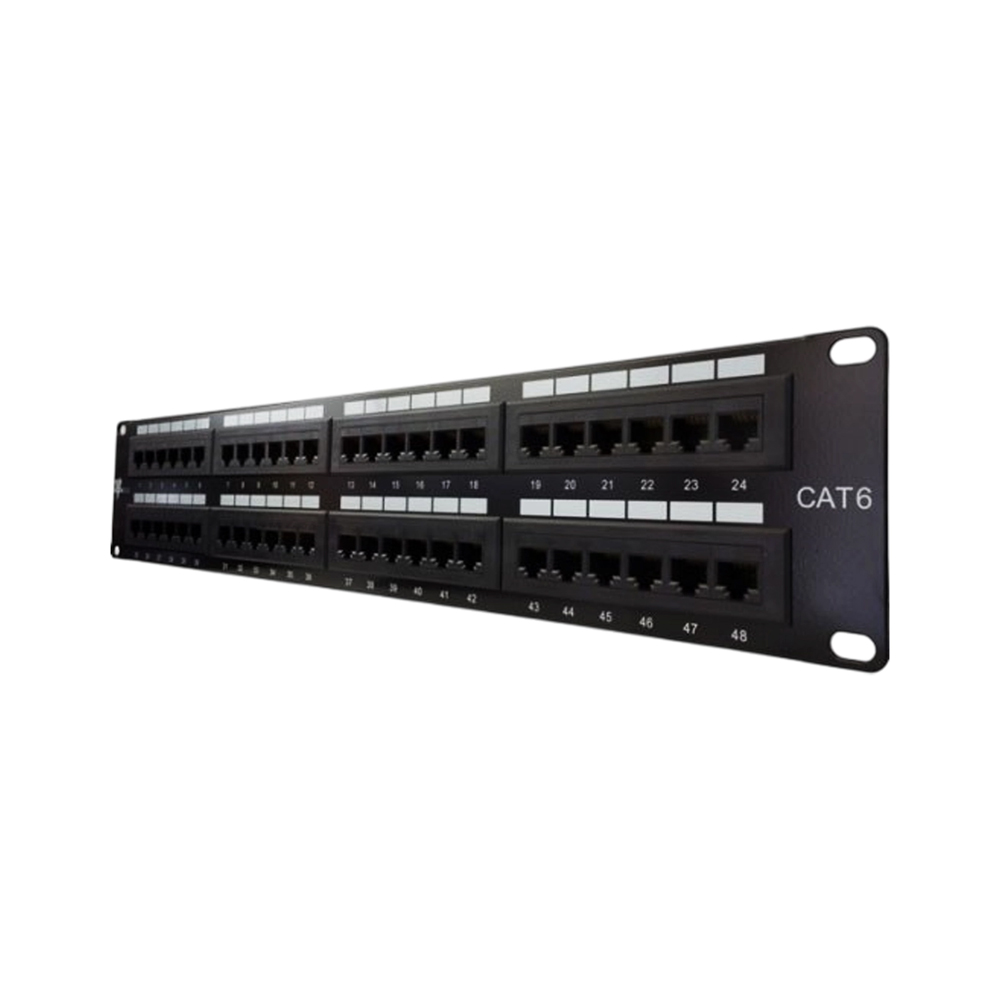 PANEL DE CONEXIÓN CAT6 DE 48 PUERTOS DIXON TIPO 110 - IDEAL PARA REDES EFICIENTES Y ORDENADAS - 1