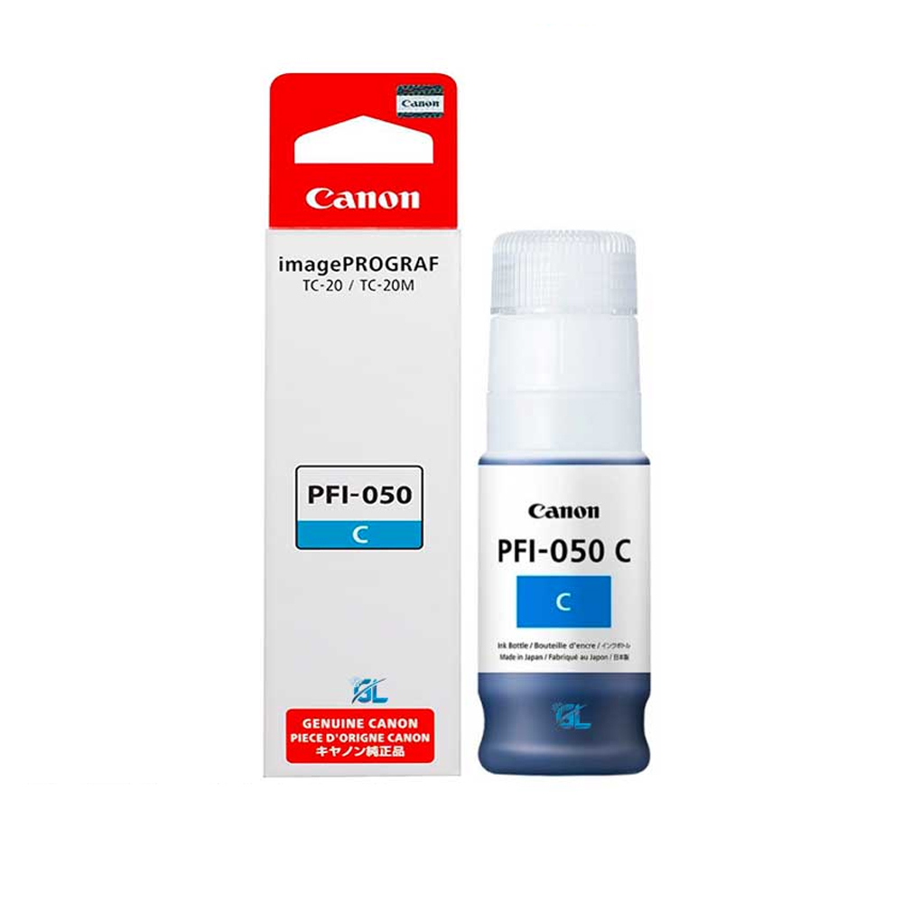 BOTELLA DE TINTA CANON PFI-050C CYAN 70ML - 1