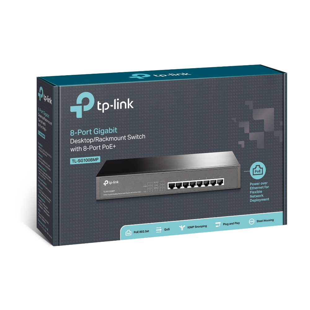 SWITCH TP-LINK GIGABIT DE 8 PUERTOS POE+ PARA CONEXIONES RÁPIDAS Y EFICIENTES EN RED - 1