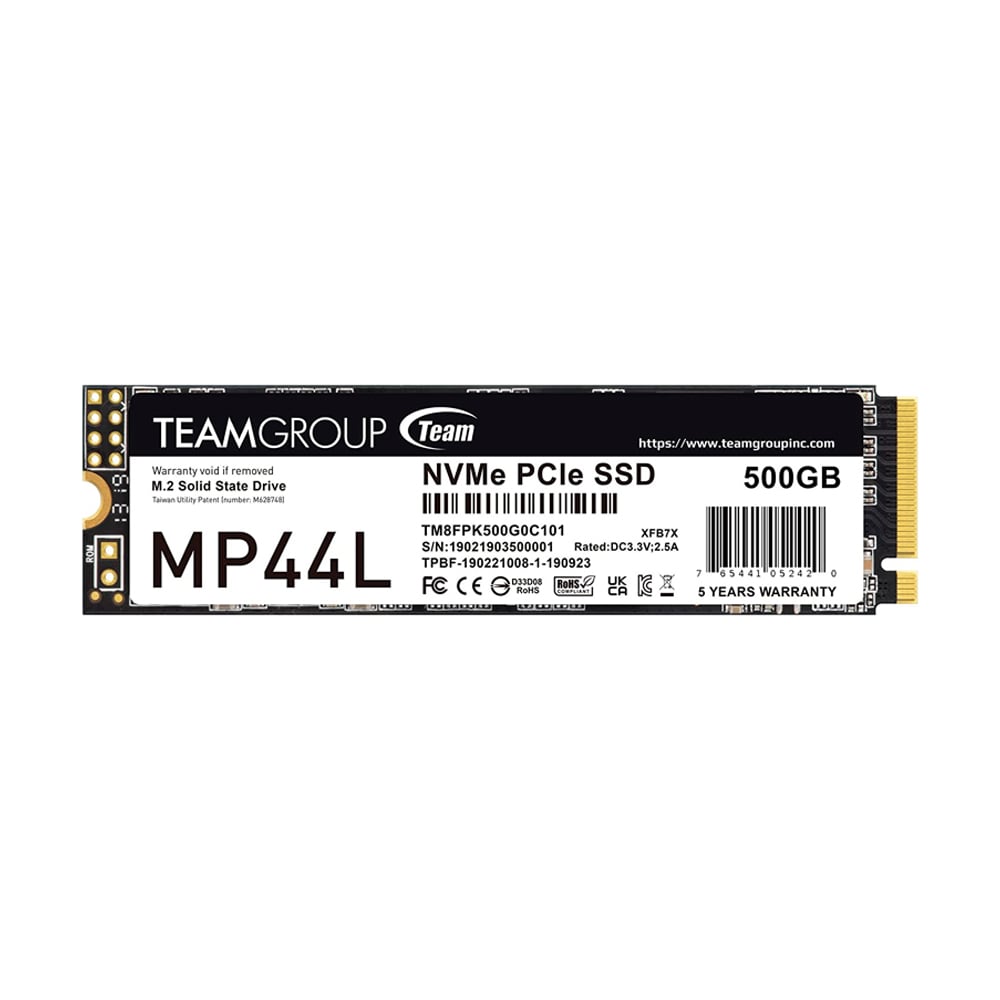 TEAMGROUP MP44L SSD 500GB M.2 PCI-E 4.0 NVME 1.4 - ALTA VELOCIDAD Y RENDIMIENTO PARA TU PC - 1