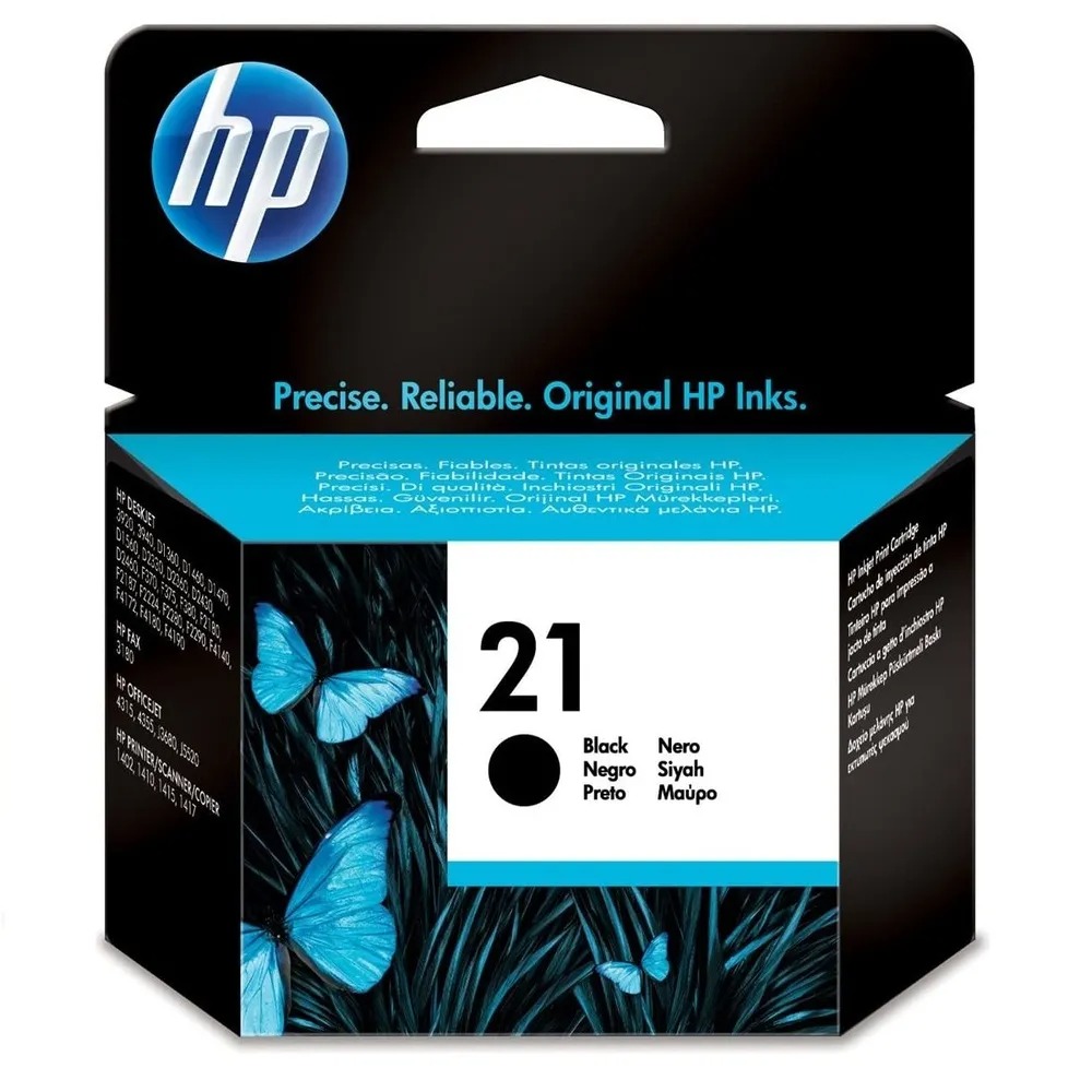 CARTUCHO DE TINTA HP 21 NEGRO ORIGINAL DE 5 ML PARA IMPRESORAS CONFIABLES Y CALIDAD PROFESIONAL - 1