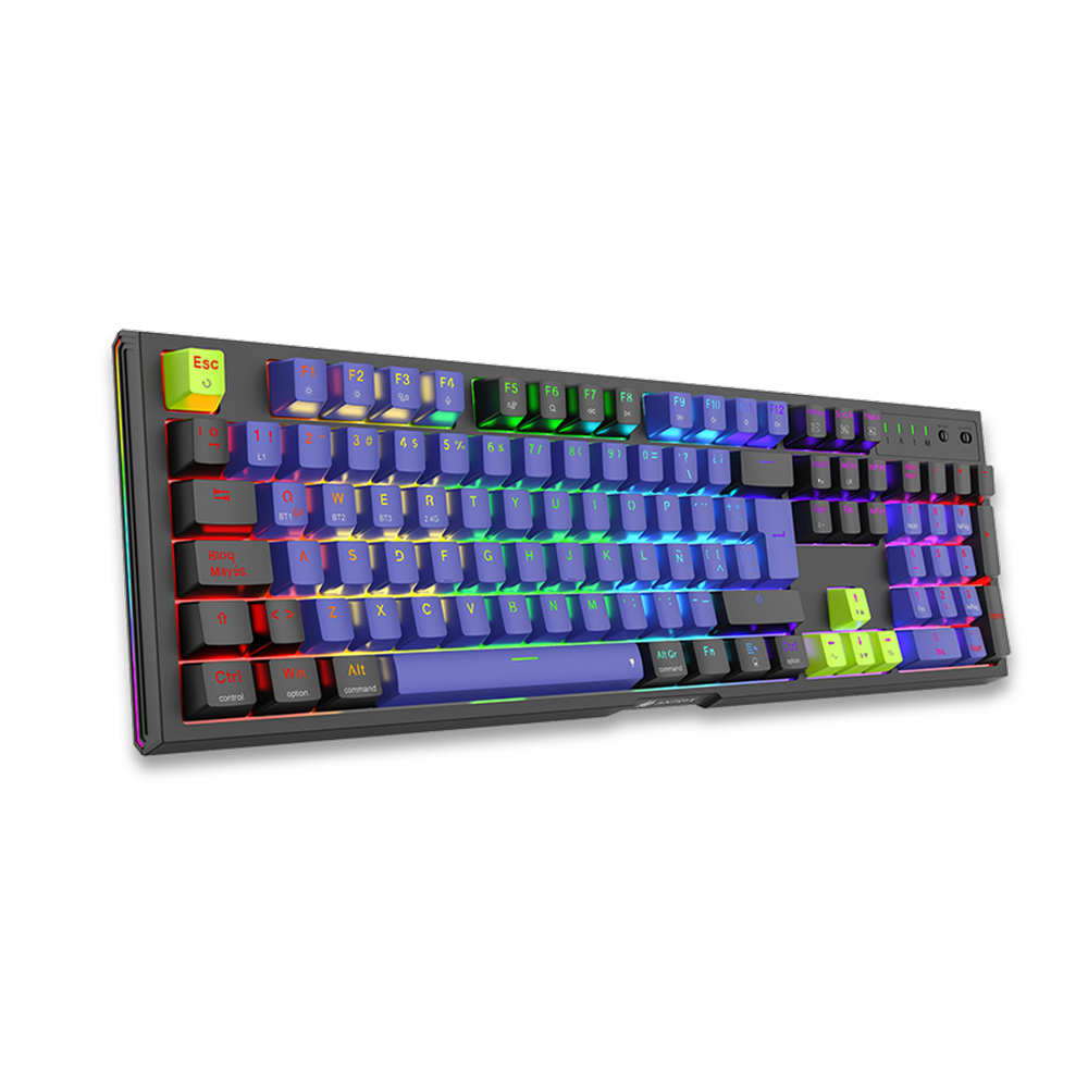 TECLADO GAMING ANTRYX MK-865 TRIX SW RED RGB - ILUMINA TU JUEGO CON RETROILUMINACIÓN PERSONALIZADA - 1