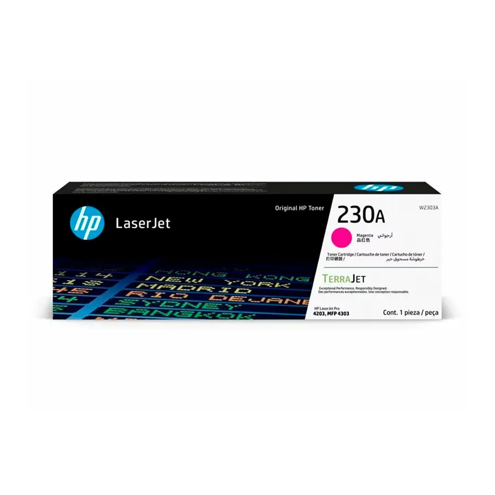 CARTUCHO DE TÓNER HP 230A MAGENTA PARA COLOR LASERJET PRO MFP 4301 4303 - 1