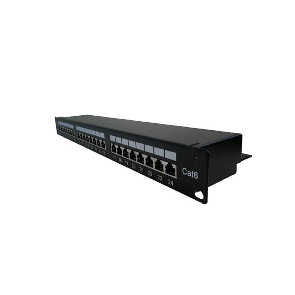 PANEL DE PARCHE NEWLINK CAT6A DE 24 PUERTOS - CONECTIVIDAD RÁPIDA Y EFICIENTE PARA REDES - 1