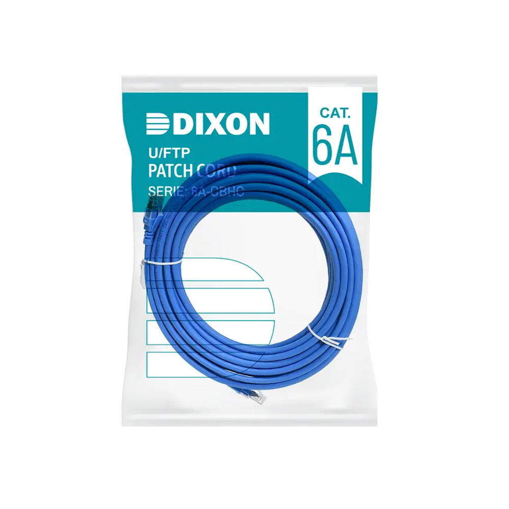 CABLE DE RED PATCH CORD DIXON CAT 6A 20M EN AZUL - ALTA VELOCIDAD Y CONECTIVIDAD SUPERIOR - 1