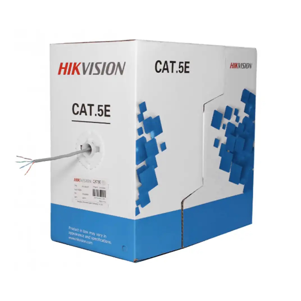 CABLE UTP HIKVISION 4 PARES CAT 5E | IDEAL PARA CONEXIONES ESTABLES Y RÁPIDAS EN REDES ETHERNET - 1