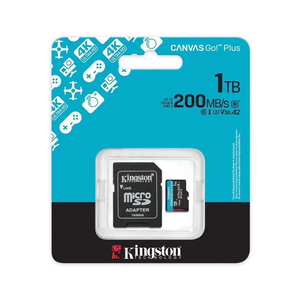 MEMORIA MICRO SD KINGSTON CANVAS GO! PLUS 1TB - ALTA VELOCIDAD Y GRAN CAPACIDAD PARA TUS DISPOSITIVOS - 1