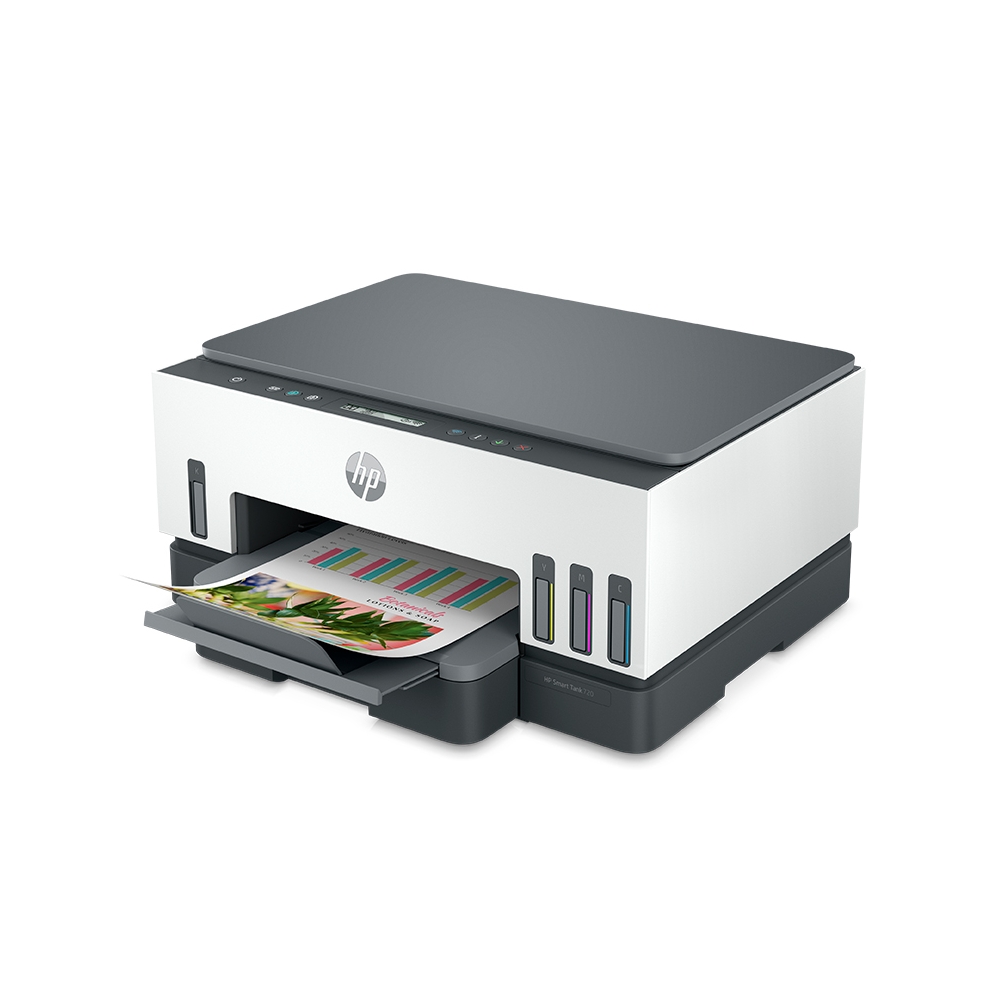 IMPRESORA MULTIFUNCIONAL HP SMART TANK 720 - TINTA, WI-FI, BLUETOOTH, ESCANEA Y COPIA CON CALIDAD - 1