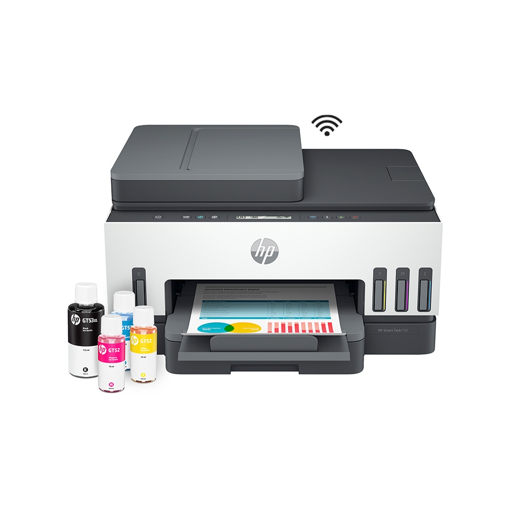 IMPRESORA HP SMART TANK 750 MULTIFUNCIÓN COLOR, ESCÁNER, DÚPLEX, WI-FI, HASTA 5000 PÁGINAS/MES - 1