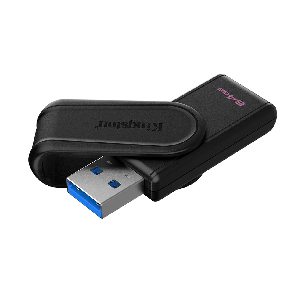 MEMORIA USB KINGSTON DATATRAVELER EXODIA S 64GB, USB 3.2, COLOR NEGRO, ALTA VELOCIDAD DE TRANSFERENCIA - 1
