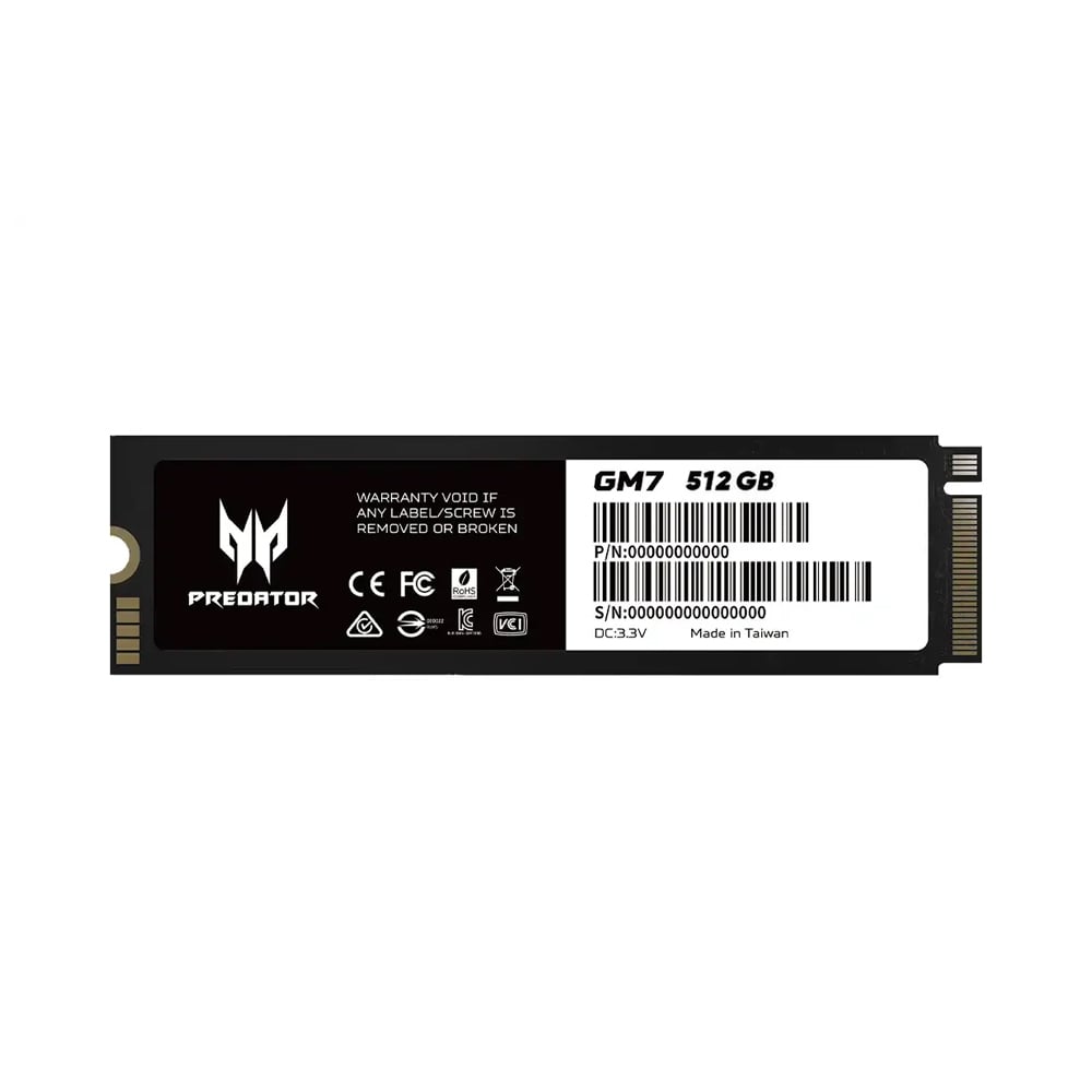 SSD M.2 PCIE PREDATOR 512GB NVME GM7, 7200MB/S, 2280, ALTO RENDIMIENTO Y VELOCIDAD EXCEPCIONAL - 1