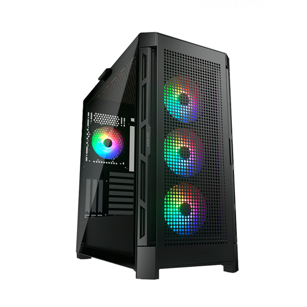 CASE GAMING COUGAR DUOFACE PRO RGB, TORRE MEDIA, SOPORTA GPU 390MM, VENTILADORES RGB, NEGRO - 1