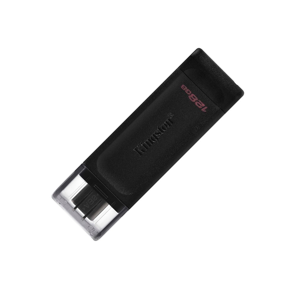 UNIDAD FLASH KINGSTON DATATRAVELER 70 DE 128GB USB 3.2 TIPO C - RÁPIDO Y CONFIABLE - NEGRO - 1
