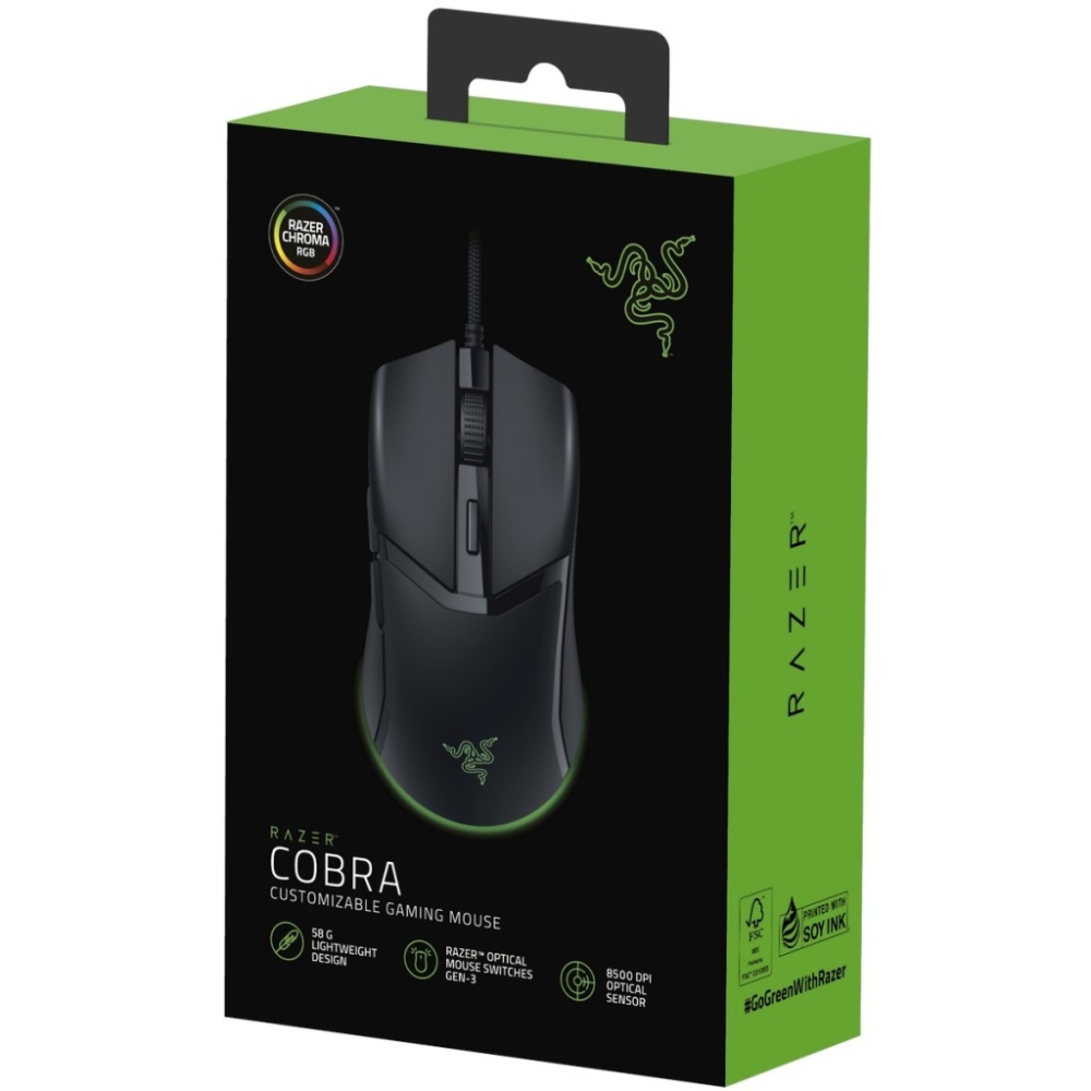 MOUSE RAZER COBRA - GAMING CON RAZER CHROMA - CONECTIVIDAD CABLEADA - 1