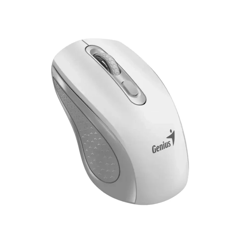 MOUSE GENIUS NX-8025S WIRELESS ERGONÓMICO 4-BOT SILENT BLANCO Y GRIS - IDEAL PARA TRABAJO Y GAMING - 1