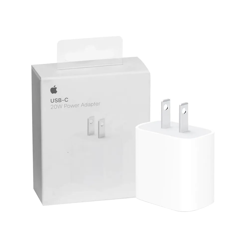 CARGADOR APPLE 20W USB TIPO C - ADAPTADOR RÁPIDO PARA IPHONE, IPAD, APPLE WATCH Y AIRPODS - 1