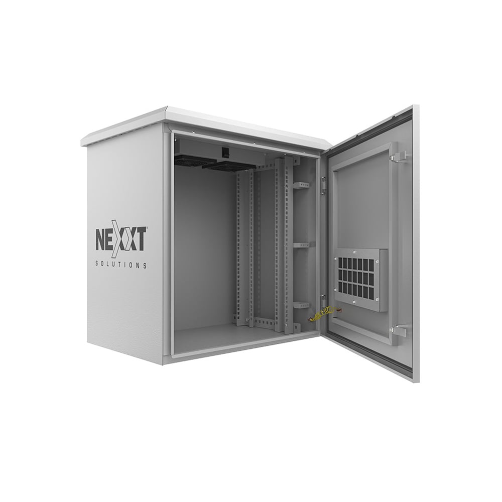 ARMARIO DE MONTAJE EXTERIOR NEXXT SOLUTIONS DE ACERO SPCC - COLOR GRIS CLARO, IDEAL PARA INFRAESTRUCTURA - 1