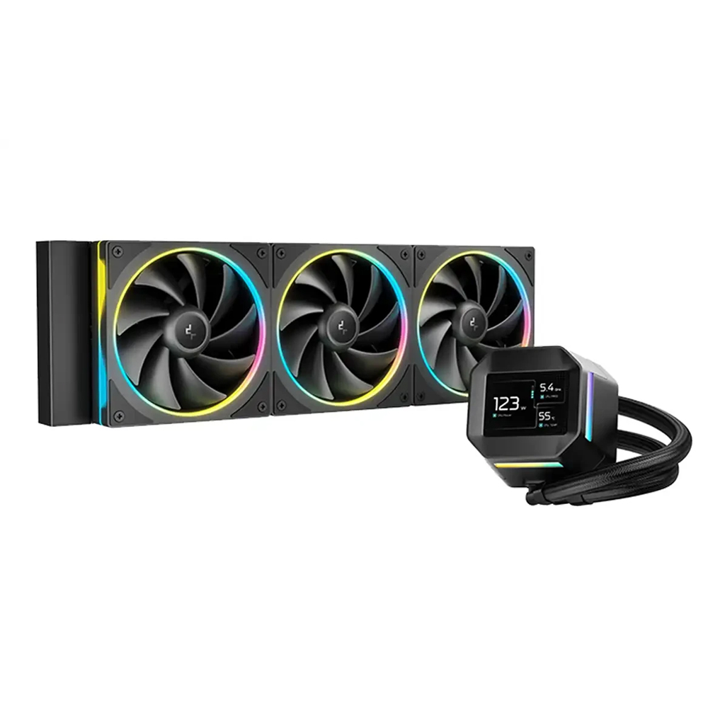 SISTEMA DE ENFRIAMIENTO LÍQUIDO DEEPCOOL LM360 DIGITAL ARGB, 3 VENTILADORES, EFICIENCIA Y ESTILO - 1