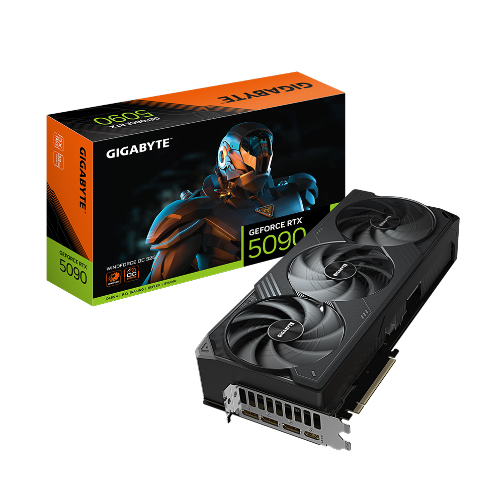 TARJETA GRÁFICA GIGABYTE GEFORCE RTX 5090 WINDFORCE OC 32GB - RENDIMIENTO AVANZADO Y DISEÑO EFICIENTE - 1