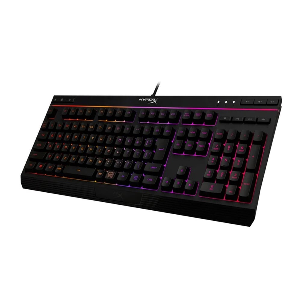 TECLADO HYPERX ALLOY CORE RGB, RETROILUMINADO, DISEÑO MECÁNICO, IDEAL PARA GAMERS, COLOR NEGRO - 1