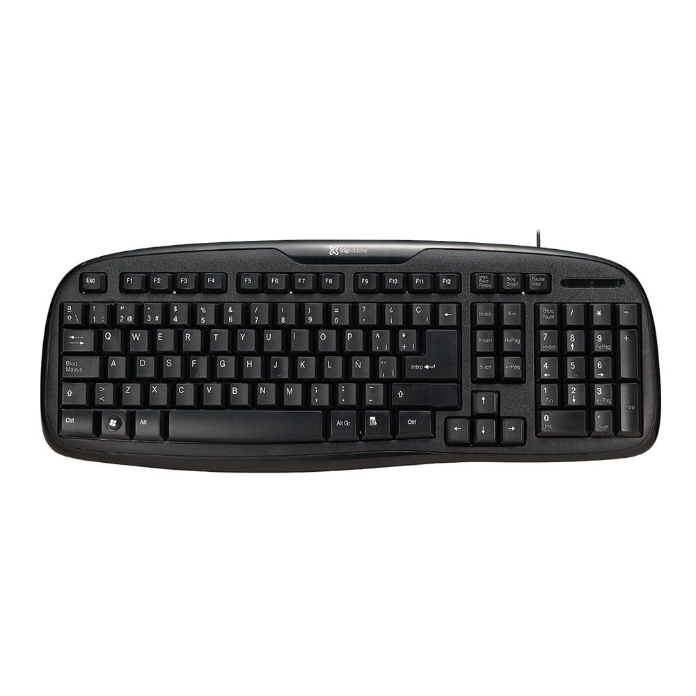 TECLADO KLIP XTREME KKS-050S USB ESPAÑOL NEGRO AZABACHE - DISEÑO ELEGANTE Y FUNCIONAL PARA PC - 1