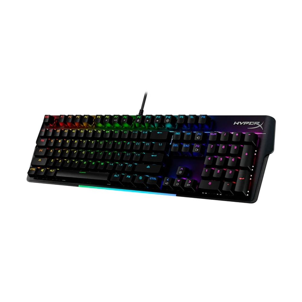 TECLADO GAMING HYPERX ALLOY MKW100 CON RETROILUMINACIÓN ROJA Y DISEÑO ERGONÓMICO - 1