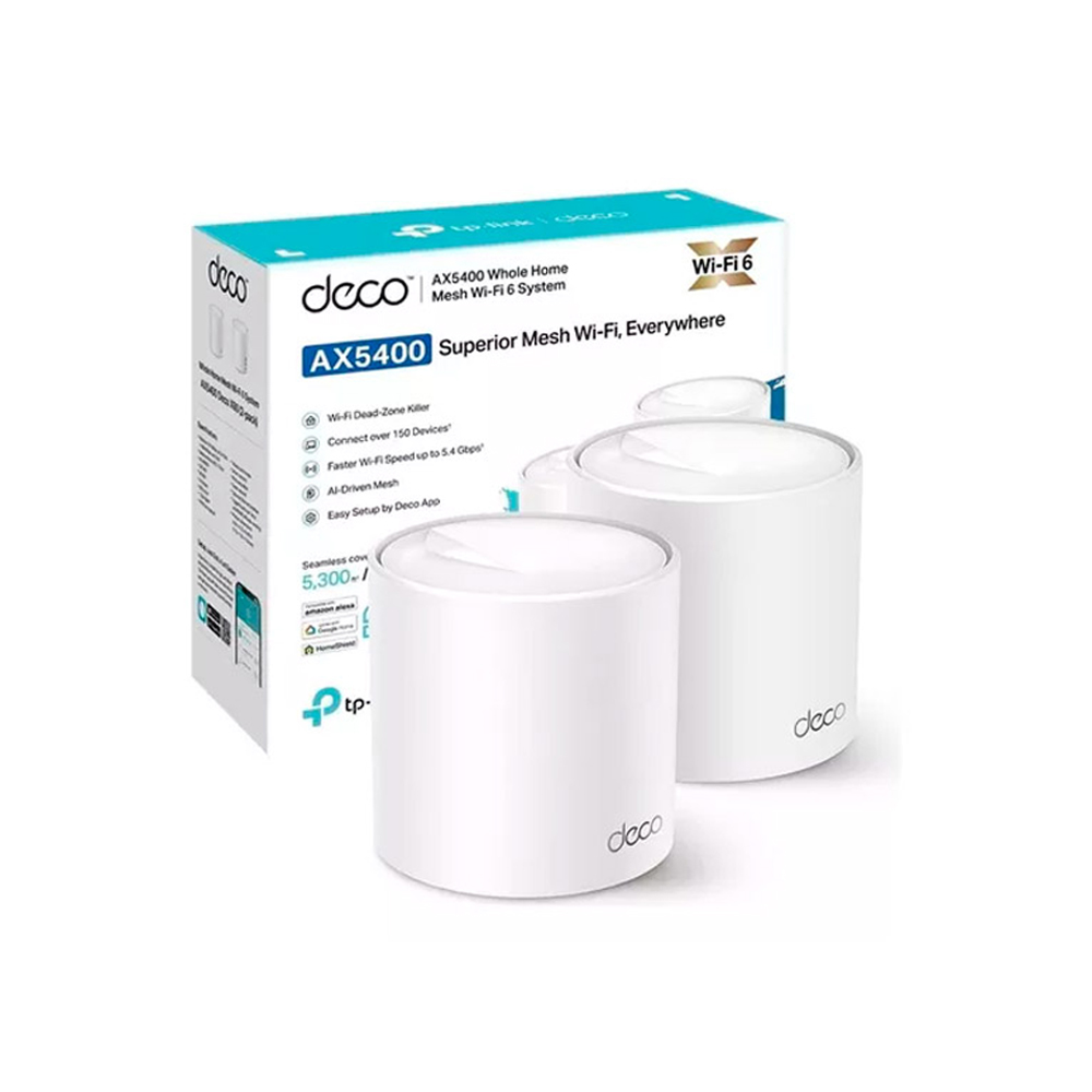 TP-LINK DECO X60 WI-FI 6 - SISTEMA DE MALLA CON 2 ENRUTADORES, 1GBE, DOBLE BANDA, ALTA VELOCIDAD - 1