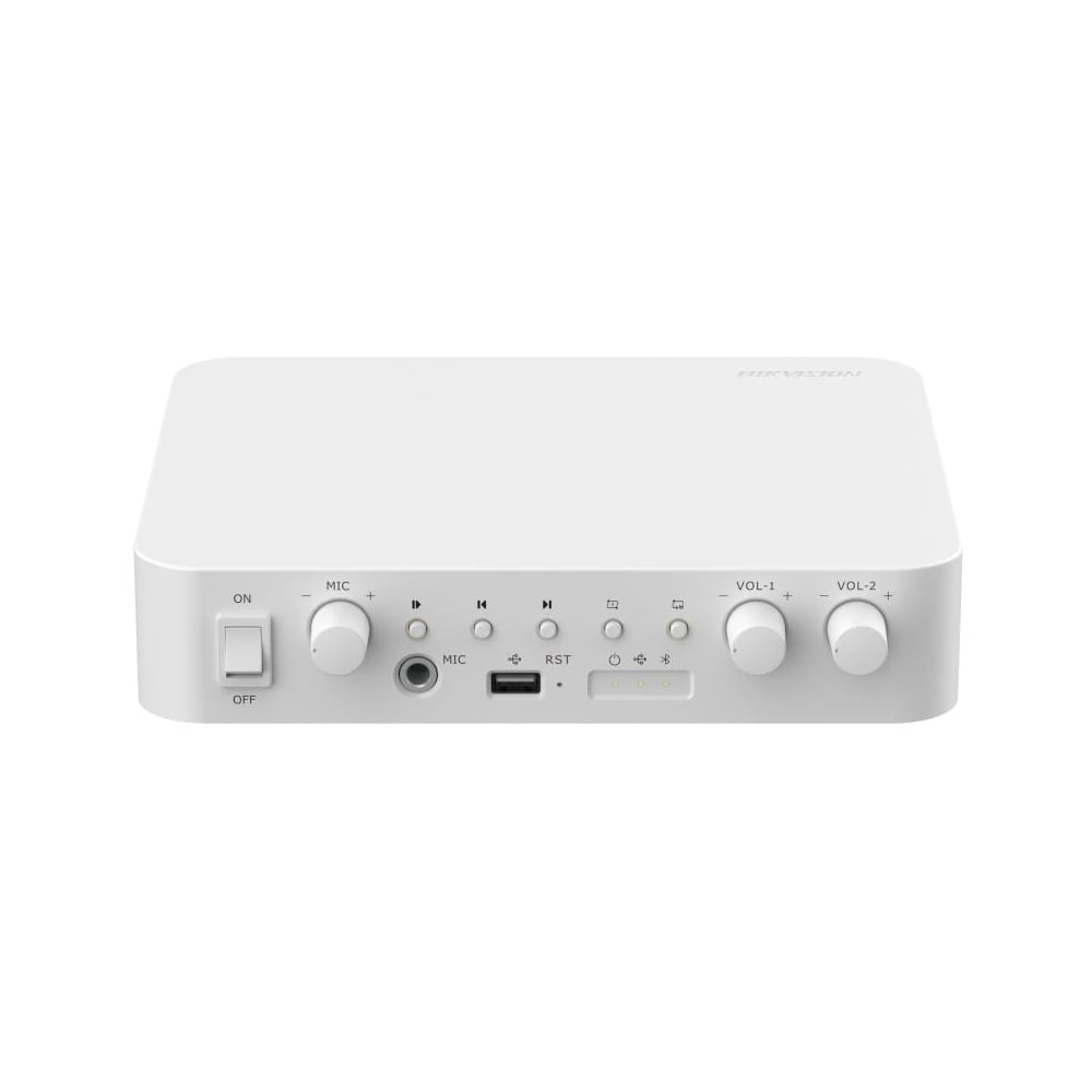 AMPLIFICADOR IP HIKVISION 80W PARA 2 ZONAS - CONEXIÓN SPOTIFY, SONIDO POTENTE Y VERSÁTIL - 1