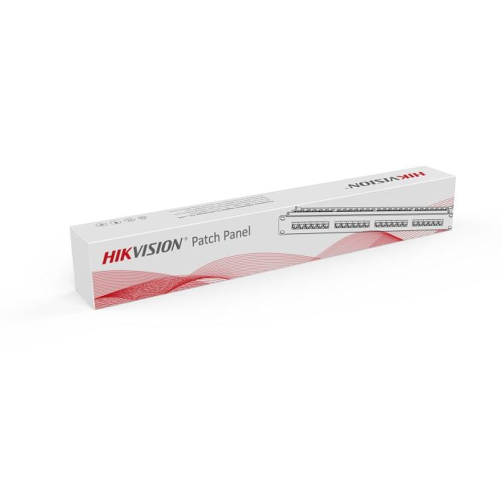 PANEL DE CONEXIÓN HIKVISION CAT6 DE 24 PUERTOS, 1U - IDEAL PARA REDES EFICIENTES Y DURADERAS - 1