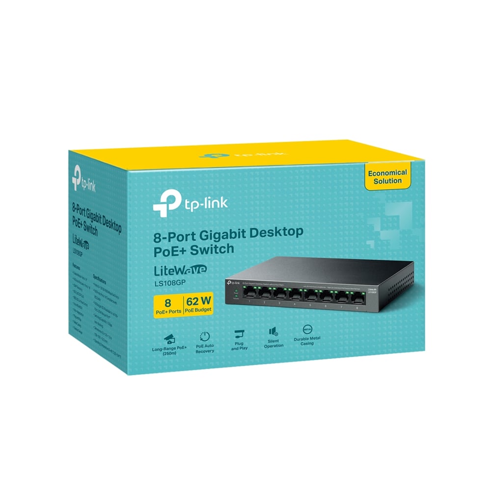 TP-LINK LS108GP SWITCH GIGABIT DE 8 PUERTOS PARA ESCRITORIO, IDEAL PARA REDES DE ALTO RENDIMIENTO - 1
