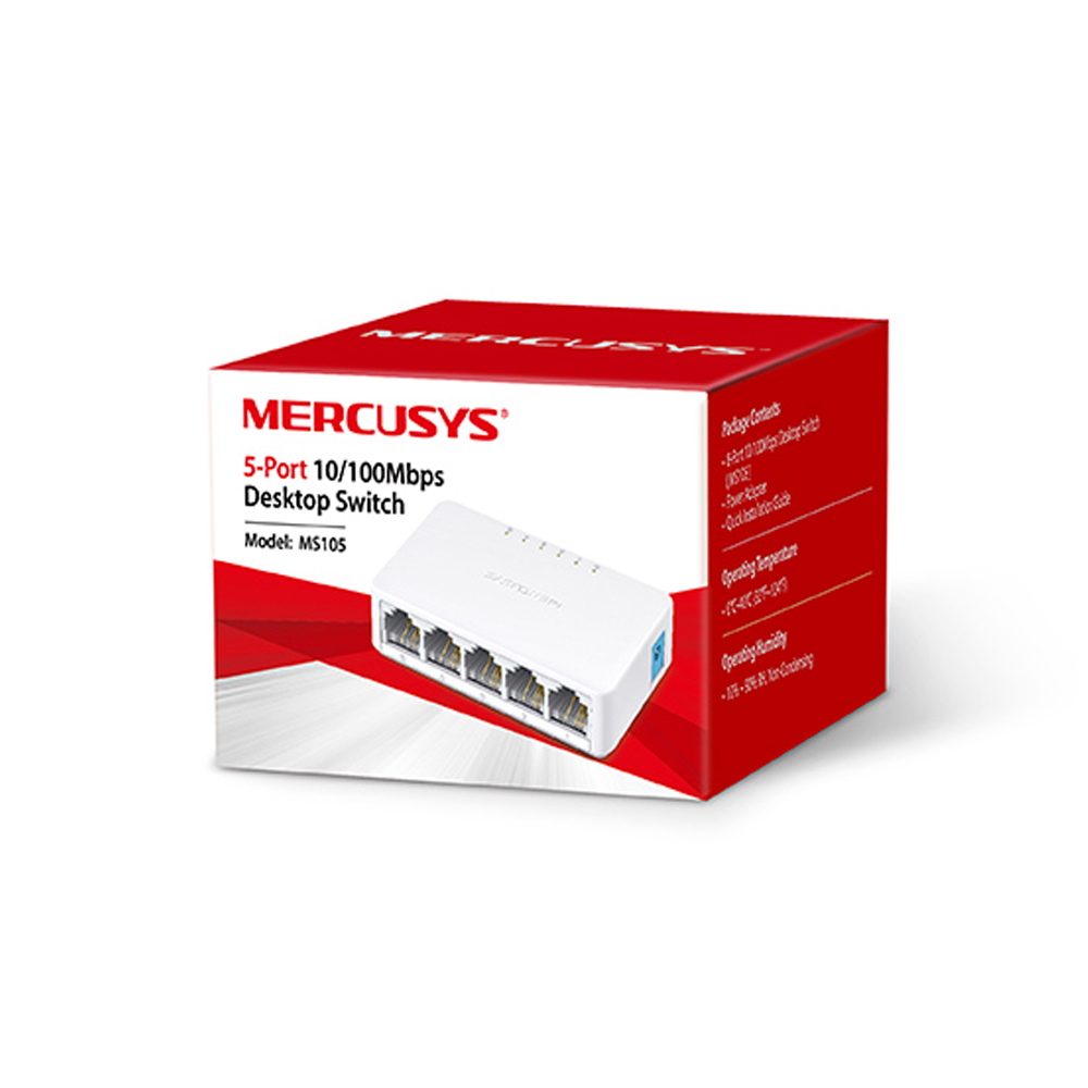 SWITCH DE ESCRITORIO MERCUSYS MS105 5 PUERTOS 10/100 MBPS - 1