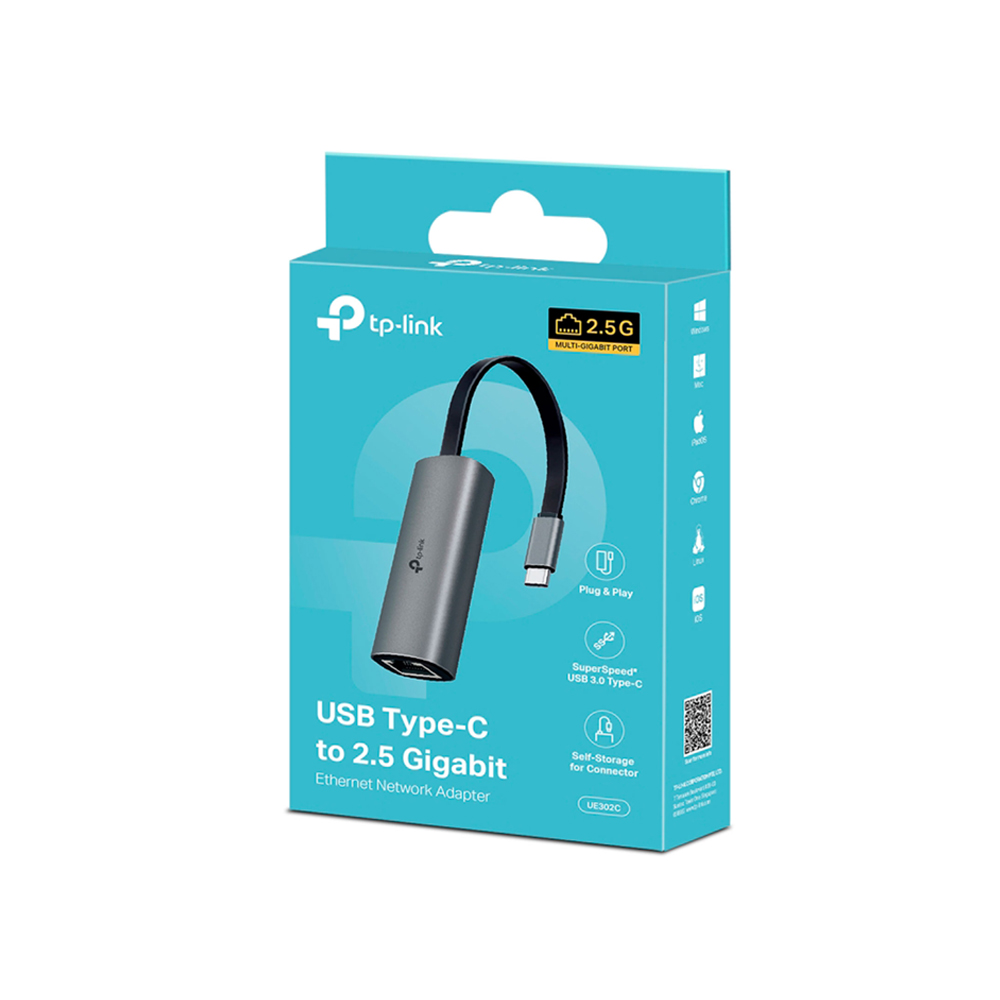 ADAPTADOR USB 3.0 TIPO-C TP-LINK PARA ETHERNET 2.5GBPS - CONEXIÓN RÁPIDA Y CONFIABLE - 1