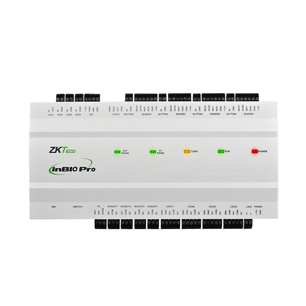 CONTROLADOR ZKTECO 4 PUERTAS CON GABINETE Y FUENTE - 1